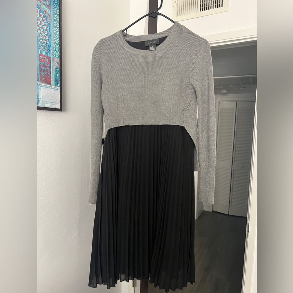 Gray and black Sweater Dress